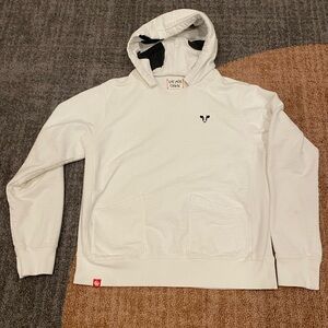 Chick Fil A Lightweight Pullover White Cow Hoodie Large Sweatshirt LE